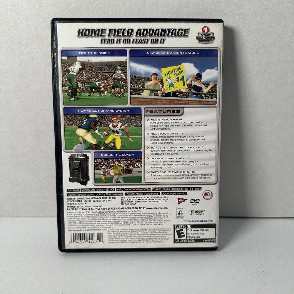 EA Sports NCAA Football 2005 Sony PlayStation 2 PS2 Complete CIB